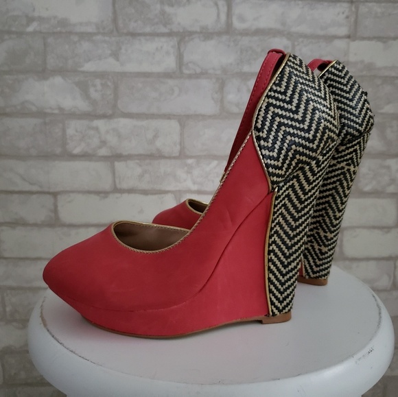 Colin Stuart Funky Pink Platform Shoes SZ 8.5 - Picture 2 of 6